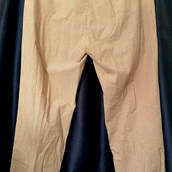 EUC PoloRalph Lauren pants, 100% cotton size 36/34, tan and white striped pants. - Picture 3 of 5